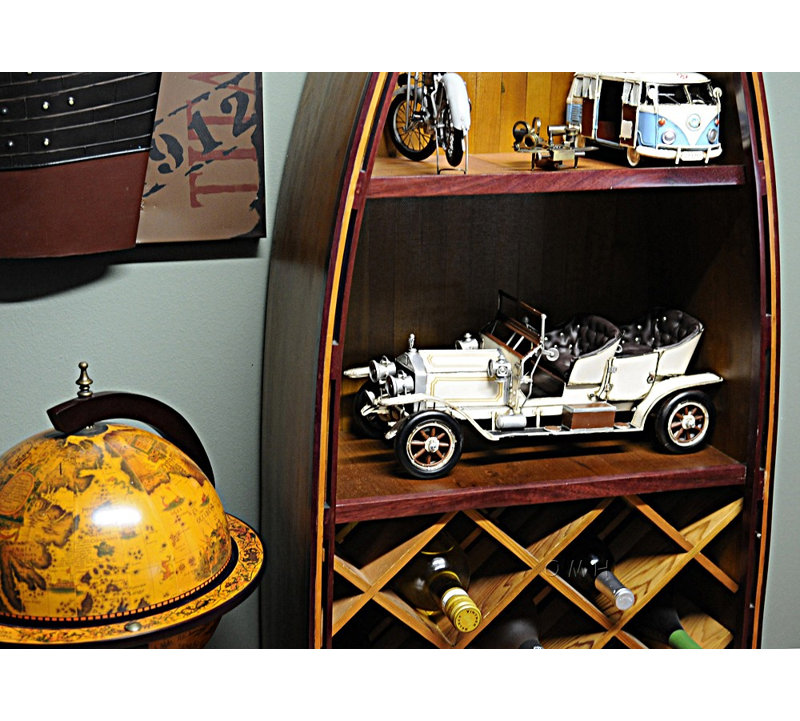Voiture décorative 8 "en métal argenté C1909 Rolls Royce 8"