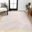 Tapis blanc / crème Banesa Mid-Century scandinave-650249351