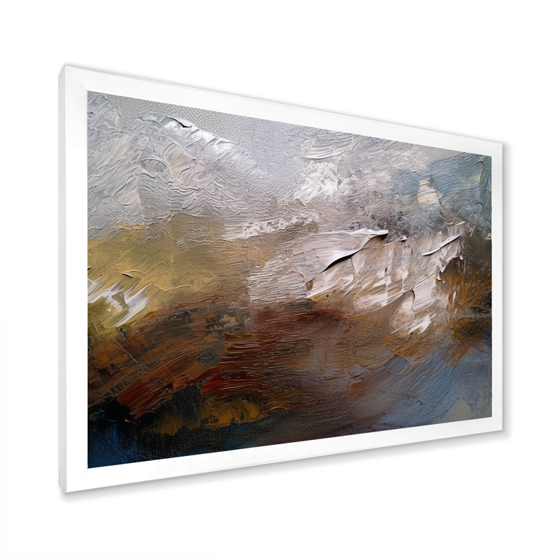 "Blue Nova Evening Nostalgia", peinture abstraite I - reproduction d'art sur toile, H 34 po x l 44 po x P 1,5 po