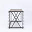 Bureau rectangulaire rustique en chêne et noir antique, plateau en placage de papier, piètement industriel en chaînes, profondeur d'écriture de 61 cm, structure tubulaire en métal, poids du colis : 24 kg.