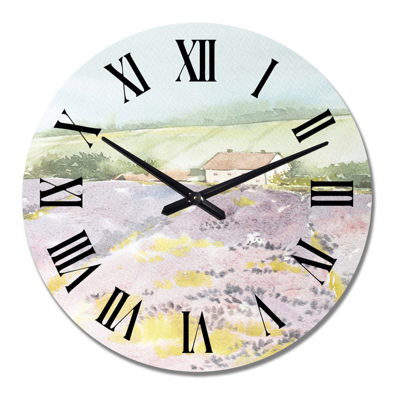 Horloge murale très grande, Surdimensionné, Rose clair / Vert