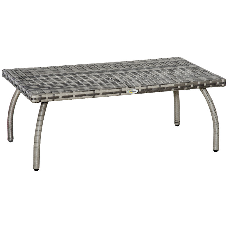 Clivden Rectangular Metal Folding Outdoor Coffee Table , 90cm cm W 50cm cm D
