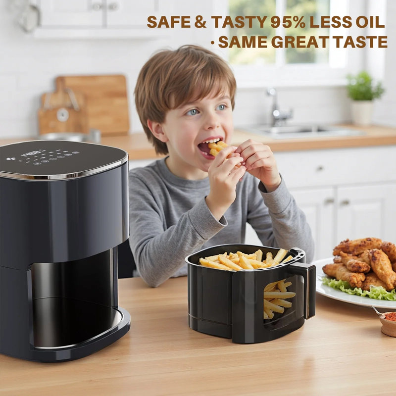 Air Fryer, 6-Quart 12-In-1 Multi-Cooker With Viewing Window For Oil-Free Frying, Baking & Dehydrating, Up To 400°F