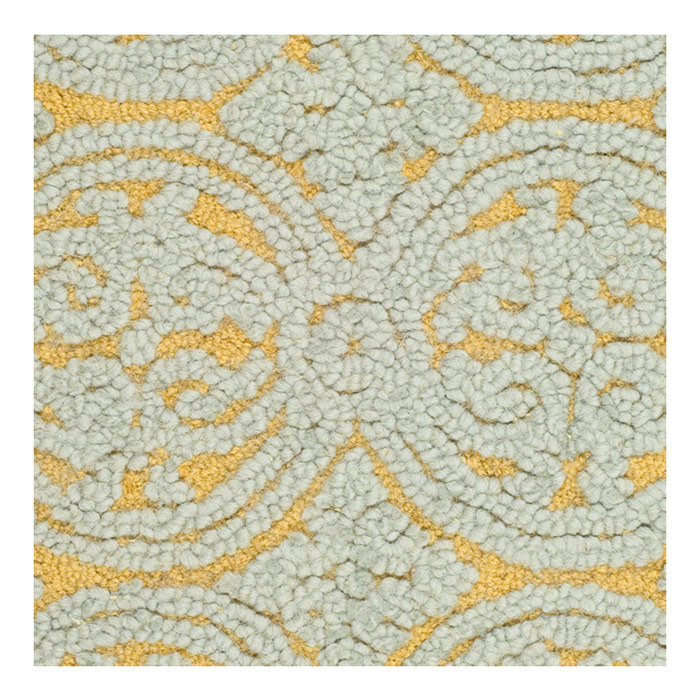 Sadik Hand Tufted Wool Geometric Rug, Round 4'