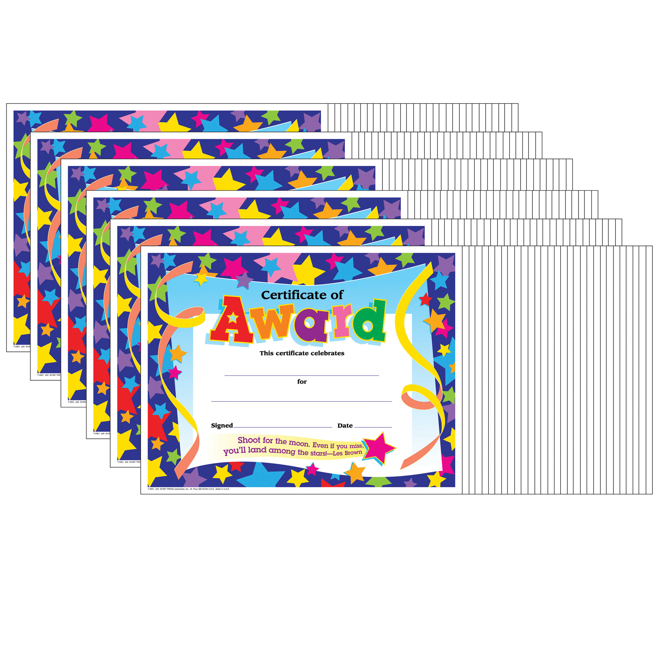 TREND enterprises Inc Trend Certificate of Award Colorful Classics