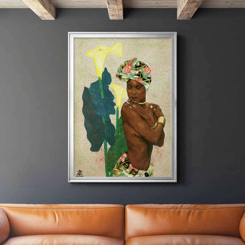 «Woman Strong II», toile encadrée de qualité supérieure - prête à être accrochée, H 30,5 po x l 22,5 po x P 1 po, Argent