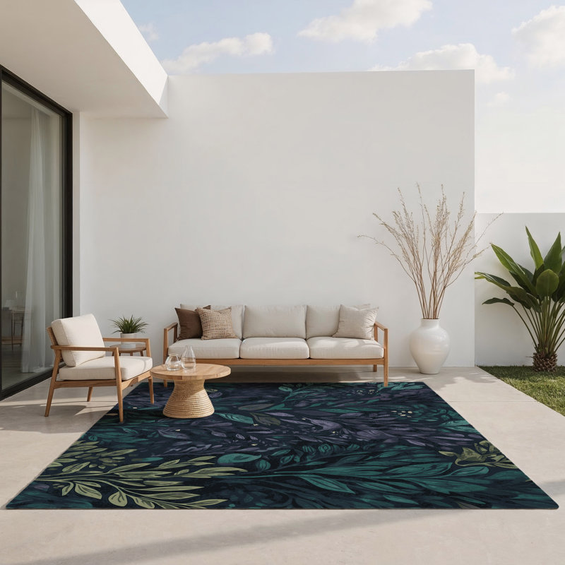 Tapis intérieur et extérieur Verdant Horizon, Rectangle 1 pi 6 po x 2 pi 6 po