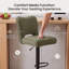 Waterproof Fabric Upholstered Adjustable Swivel Bar Stools with Backrest & Footrest-1954015298