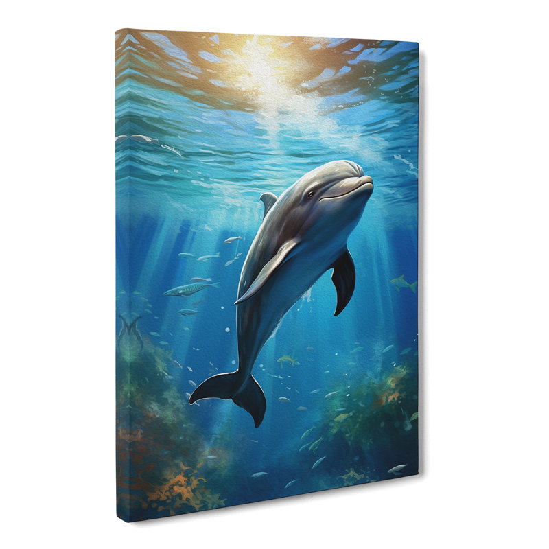 Dolphin Realism - Print, 60cm H x 40cm W x 3cm D