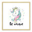 «Be Unique», impression sur papier licorne-47848657-47848665
