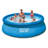 Plastic Round Inflatable Pool 30'' H x 144'' W x 144'' L , with Pump Included
