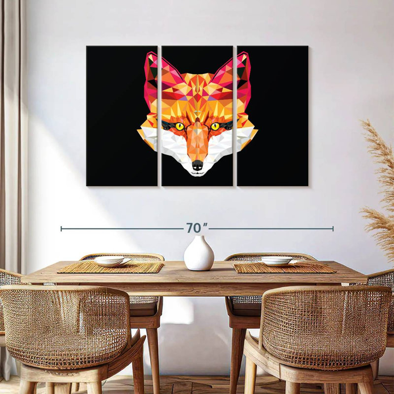 Geometric Fox, 36" H x 57" W