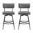 26''Retro Swivel Counter Stools Set Of 2 Counter Stools With Iron Frame,PU Sponge Cushion,Footrest,Suitable For Kitchen/Bedroom/Dining Room.-502620372