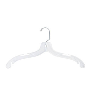 Children's Clear Plastic Suit Hanger w/Clips - 12Plastic