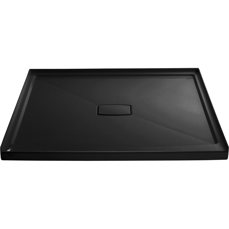 Archer® 60" x 60" Single Threshold Shower Base, Black
