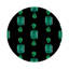 Gem Emeralds Gold Vegan Leather Round Coasters-1313626643