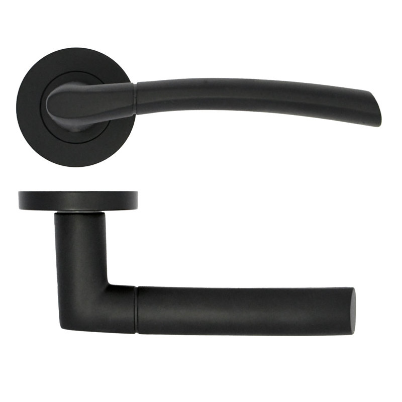 Single Dummy Door Handle, Matte Black
