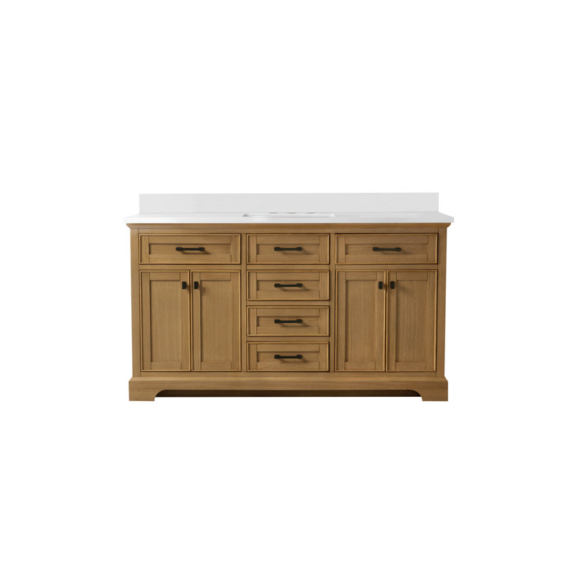 Ensemble de meuble-lavabo simple 60 po Arruda, Chêne