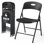 Ensemble de 4 chaises pliantes robustes en plastique, structure en acier supportant jusqu'à 136 kg, idéales pour les mariages, les fêtes et les événements intérieurs et extérieurs.