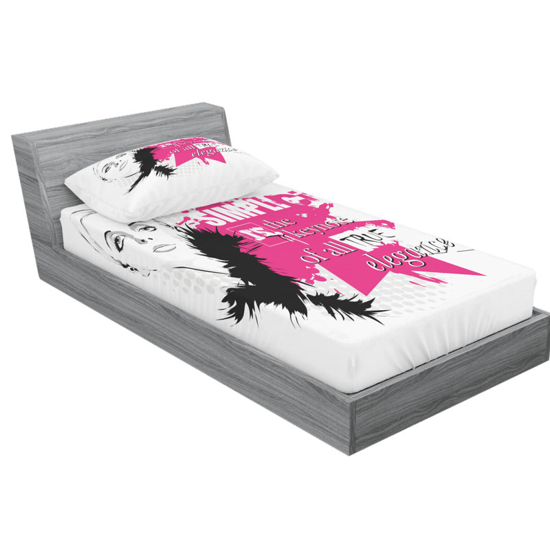 Microfiber Sheet Set, Twin Sheet Set with Fitted Sheet