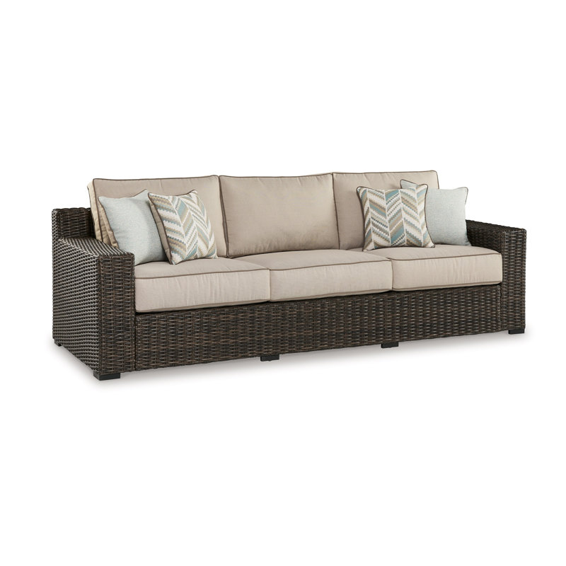 Sadru 97.38'' Wide Patio Sofa with Cushions