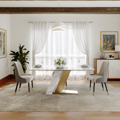 SUPROT Rock Plate Dining Table And Chair Combination Dining Set | Wayfair