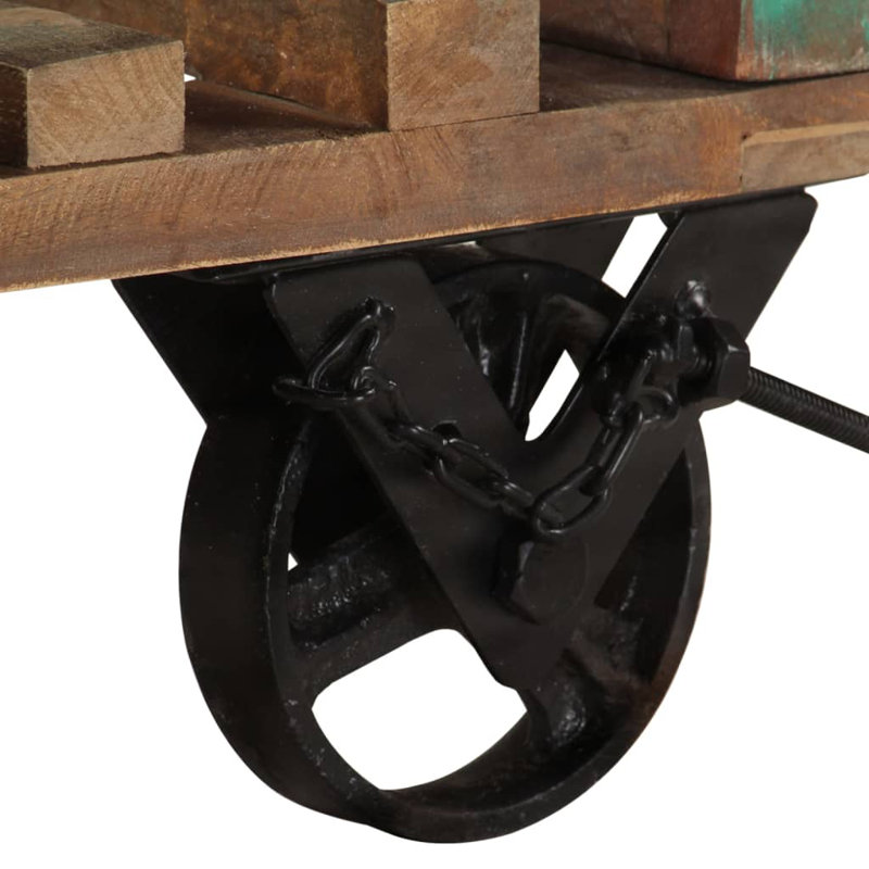 Tangerine Wheel End Table