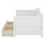 Structure de lit de jour simple avec 2 tiroirs de rangement, structure de canapé-lit, lit de jour en bois avec support à lattes de bois pour la chambre à coucher, le salon