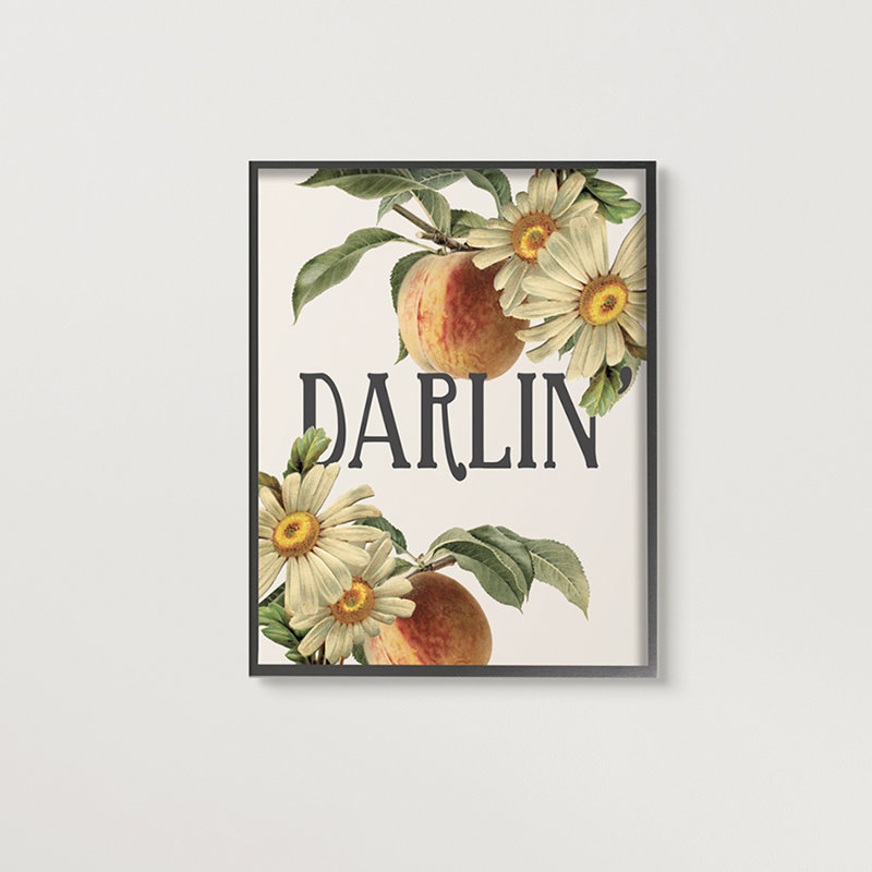 Pêcher de Darlin, H 20 po x l 16 po, Giclée encadrée noir minuit