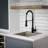 Quartz Top Mount Sinks 15.75'' L Single Bowl Kitchen Sink-100847443
