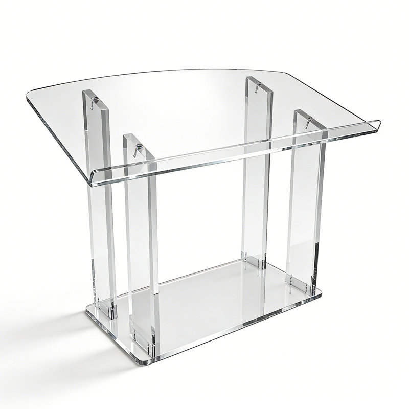  Podium,Tablemount Clear Ghost Acrylic 27"x 13.7" x 19.5" 1803-6 Easy Assembly Required