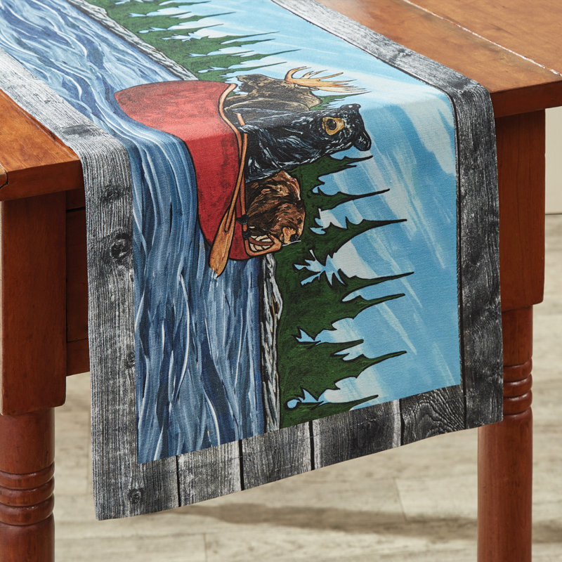 Fromberg Runner Striped Printed Table Runner, 36" L x 13" W