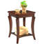 Traditional Wood End Table  And Curved Legs-895395633