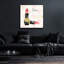  «Fashion Blooms III Black» par Jess Aiken, art mural en verre acrylique, 36 po x 36 po