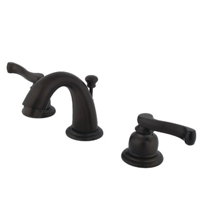 Kingston Brass Royale Two-Handle 3-Hole Deck Mount Widespread Bathroom Faucet with Retail Pop-Up Drain