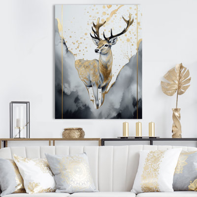 " Brown Deer In The Wild Painting II "