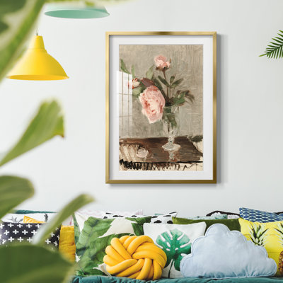 Vintage Floral Print CCCXLVIII -Framed Print