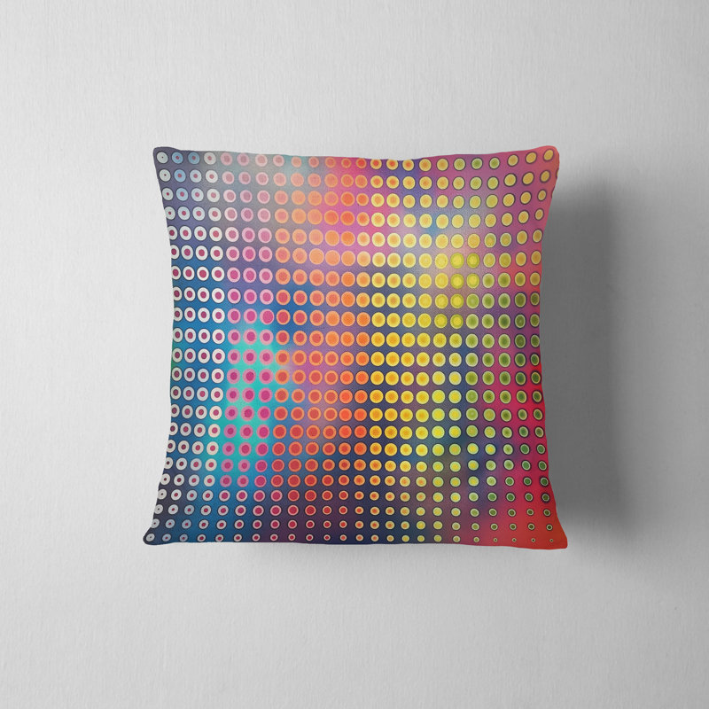 Housse de coussin réversible, H 22 po x l 22 po, Multicolore / pois