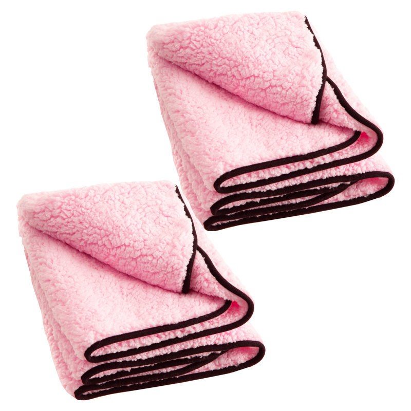 Ensemble de 2 couvertures chauffantes Stalwart, Rose