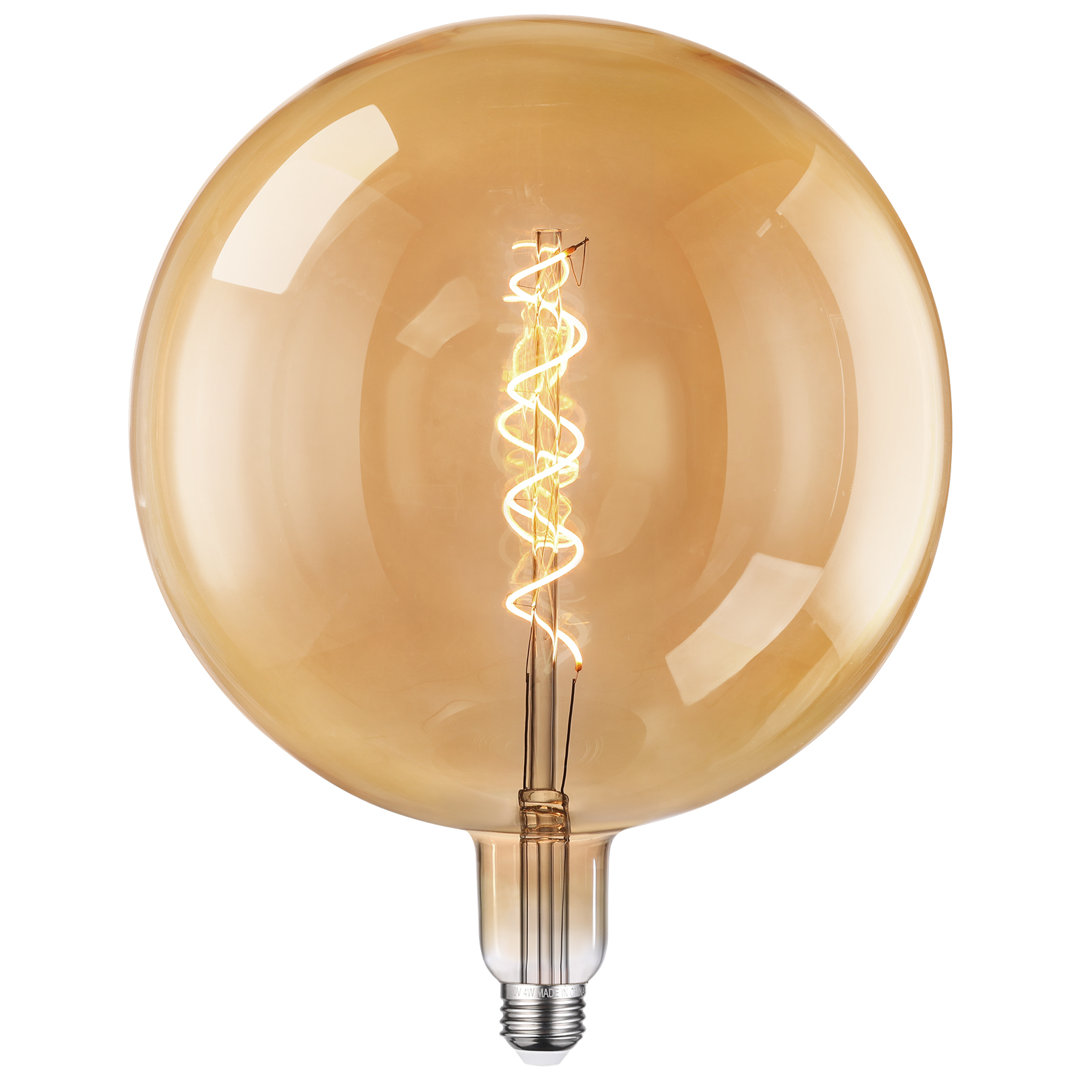 LED Ultra-large G250 Globe Light Bulb, 9.84" Dia., 4W, Dimmable E26 Base, 2200K Amber Warm ESCENA