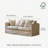 77"L Chenille Upholstered Sofa with Structured Foam Cushions, Solid Wood Frame