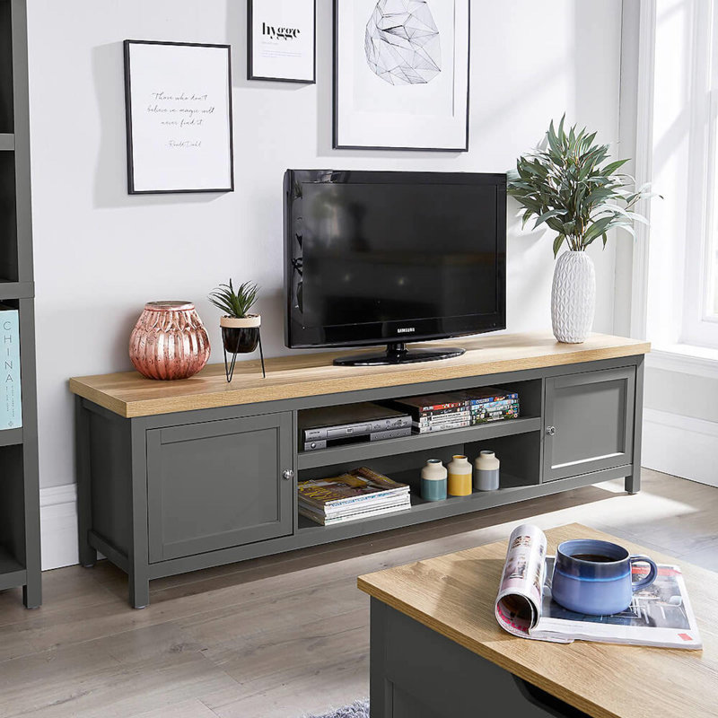Avon TV Stand for TVs up to 65", Graphite/Oak