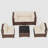 Wicker 4 - Person Modular Patio Conversation Set with Cushions-1610543593