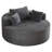 55.5'' Round Corduroy Foam Lounge Chair with Pillows, Oversized Upholstered Floor Sofa for Living Room & Bedroom-128966221