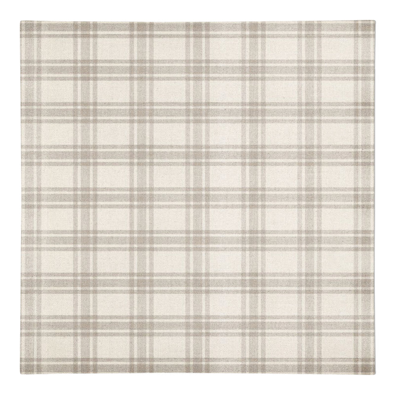 Marikos Cotton Plaid Square Napkin, Gray