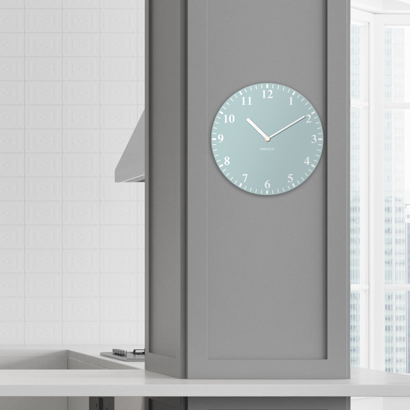 Duck Egg Solid Color Classic Silent Wall Clock - 30 cm / 11.8 in, Blue
