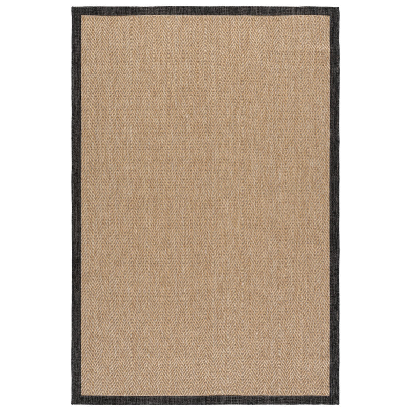 Tapis intérieur / extérieur Courtyard 8131 Chevron, Rond 6 pi 7 po