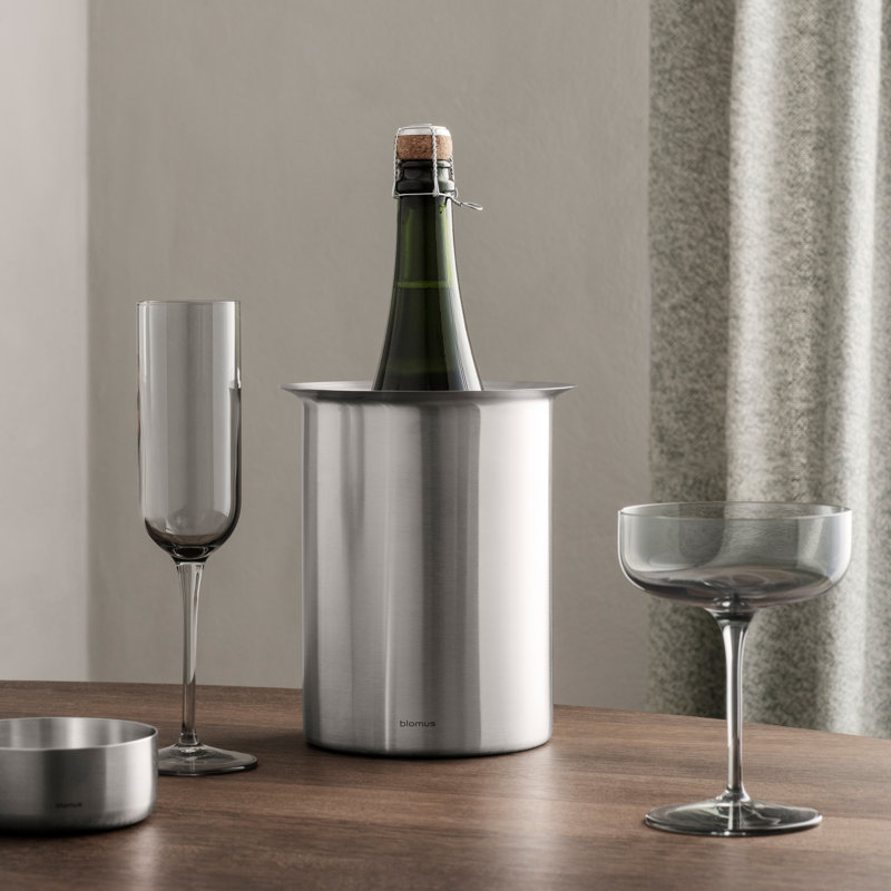 Fuum 4 Piece 10 oz. Crystal Coupe Glassware Set, Smoke
