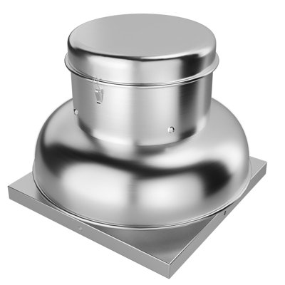 Upblast Roof Exhaust Fan, 2400 CFM Roof Mounted with 25" Base, Weather-Resistant & Corrosion-Proof for Warehouses/Factories/Restaurants, Heavy-Duty