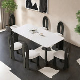 Modern minimalist dining table and chair set